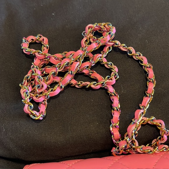 Chanel Sunglasses Holder with Chain in Rainbow Pink π π - Picture 8 of 17